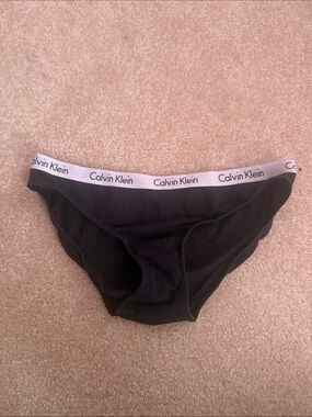 Calvin Klein Black Bikini Briefs with White Logo Waistband
